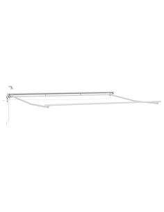 Telaio tenda elettrica con LED Bianco 5 × 3,5 m Alluminio