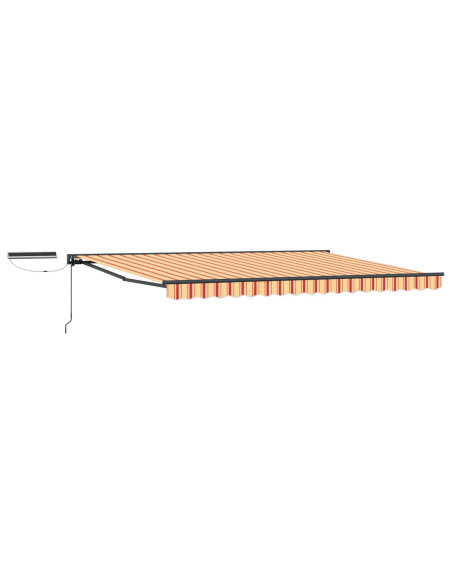 Tettuccio Elettrico Retrattile Giallo e Arancione 4 × 3,5 m