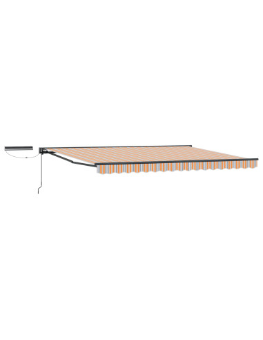 Tettuccio Elettrico Retrattile Blu e Arancione 4,5 × 3 m