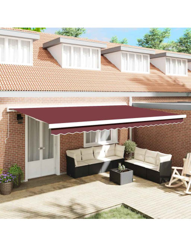 Tenda da Sole Retrattile Manuale Bordò 500x300 cm