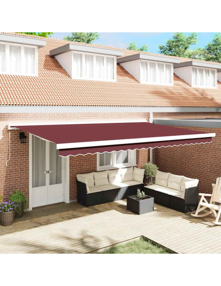 Tenda da Sole Retrattile Manuale Bordò 500x300 cm