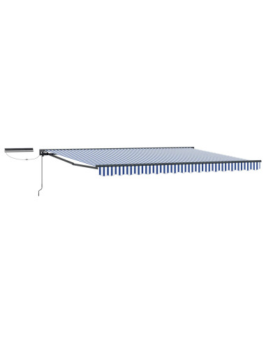 Tettuccio Elettrico Retrattile Blu e Bianco 4,5 × 3,5 m