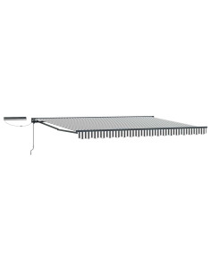 Tettuccio Elettrico Retrattile Antracite e Bianco 4,5 × 3,5 m