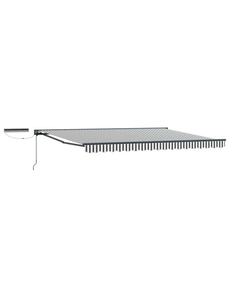 Tettuccio Elettrico Retrattile Antracite e Bianco 4,5 × 3,5 m