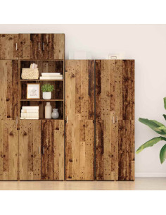 Credenza 2 pcs Legno vecchio 50 x 42,5 x 185 cm