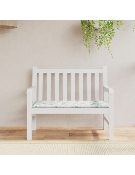 Cuscino per Panca a Foglie 100x50x3 cm in Tessuto Oxford