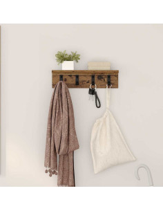Appendiabiti a muro Legno vecchio 40 x 10,5 x 10,5 cm
