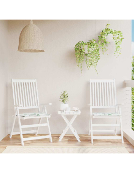 Cuscini per Sedia 2 pz Motivo a Foglie 40x40x4 cm Tessuto