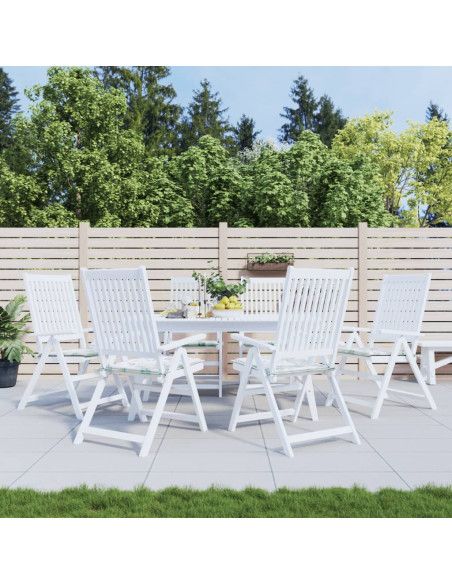 Cuscini per Sedia 6 pz Motivo a Foglie 40x40x4 cm Tessuto