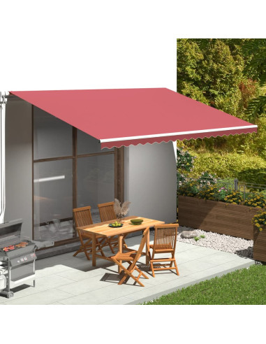 Tessuto di Ricambio per Tenda da Sole Rosso Borgogna 5x3 m
