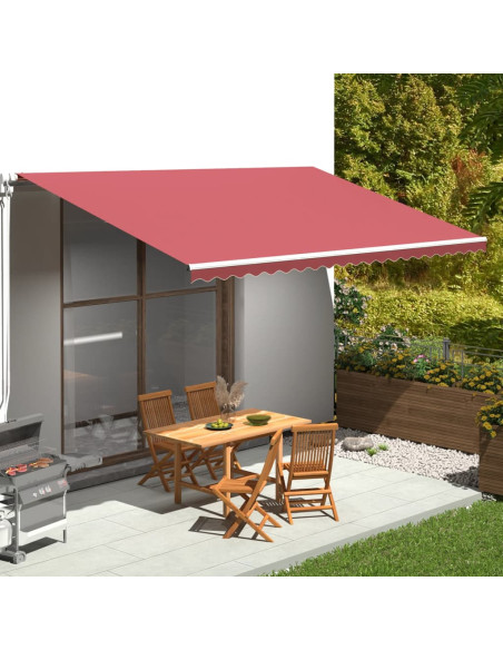 Tessuto di Ricambio per Tenda da Sole Rosso Borgogna 5x3 m