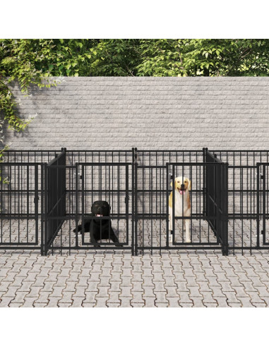 Gabbia per Cani da Esterno in Acciaio 16,89 m²