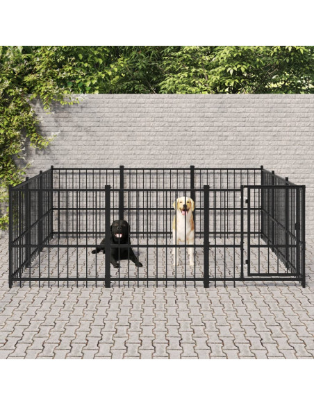 Gabbia per Cani da Esterno in Acciaio 8,47 m²