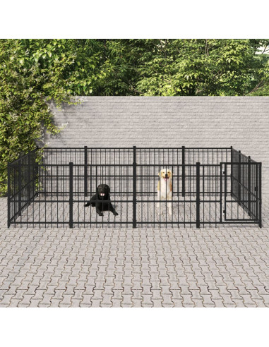 Gabbia per Cani da Esterno in Acciaio 11,58 m²