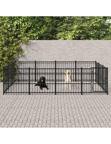 Gabbia per Cani da Esterno in Acciaio 11,58 m²