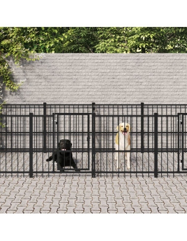 Gabbia per Cani da Esterno in Acciaio 7,51 m²