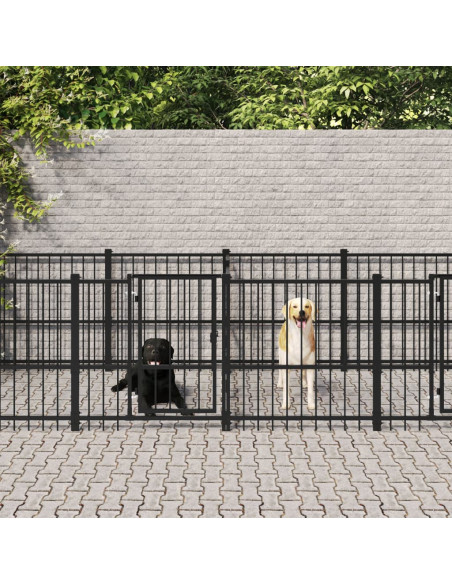 Gabbia per Cani da Esterno in Acciaio 7,51 m²
