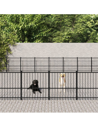 Gabbia per Cani da Esterno in Acciaio 67,74 m²