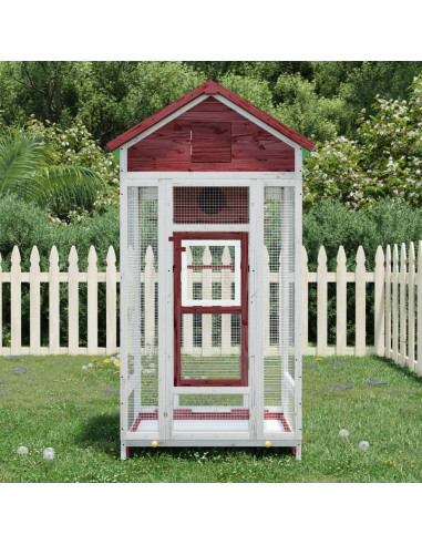 Casetta per Uccelli Moka 91,5x53x170 cm Legno Massello Pino