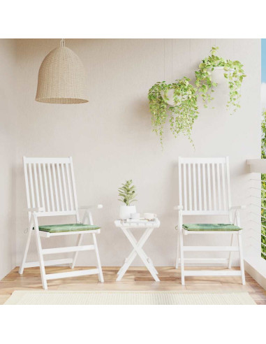 Cuscini per Sedia 2 pz Motivo a Foglie 50x50x4 cm in Tessuto