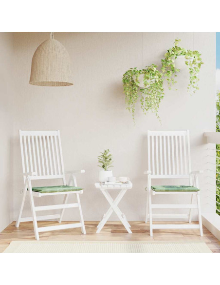 Cuscini per Sedia 2 pz Motivo a Foglie 50x50x4 cm in Tessuto