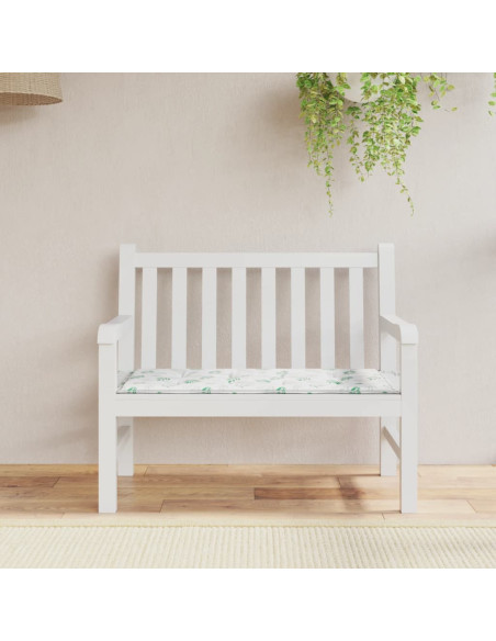 Cuscino per Panca a Foglie 120x50x3 cm in Tessuto Oxford