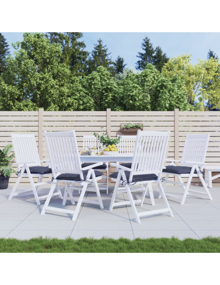 Cuscini per Sedia 6 pz Blu Marino 40x40x7 cm in Tessuto Oxford