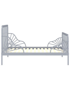 Giroletto Estendibile Grigio in Metallo 80x130/200 cm 2