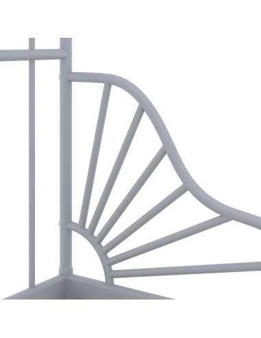 Giroletto Estendibile Grigio in Metallo 80x130/200 cm