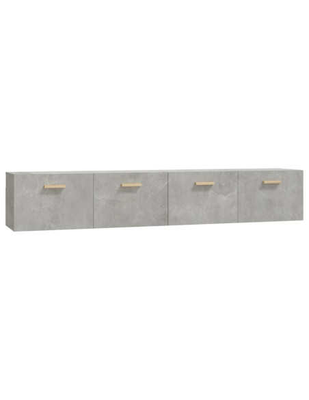 Mobili Parete 2 pz Grigio Cemento 100x36,5x35 cm in Multistrato