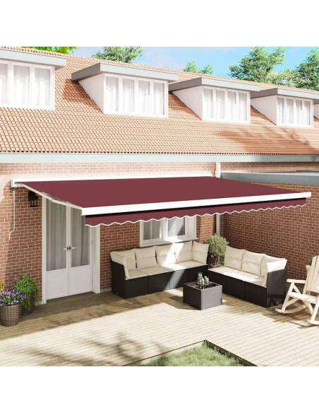 Tenda da Sole Retrattile Automatica Bordò 500x300 cm