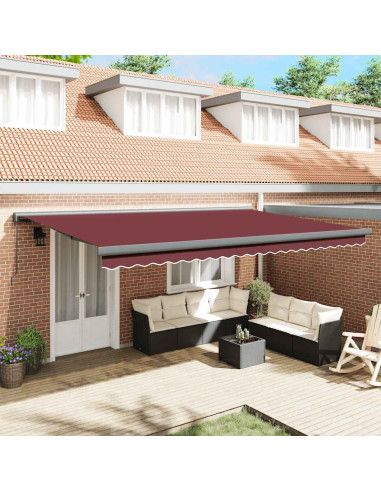 Tenda da Sole Retrattile Manuale Bordò 500x300 cm