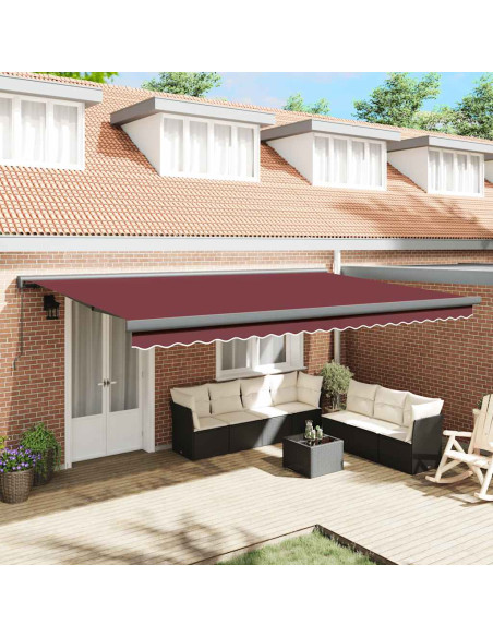 Tenda da Sole Retrattile Manuale Bordò 500x300 cm