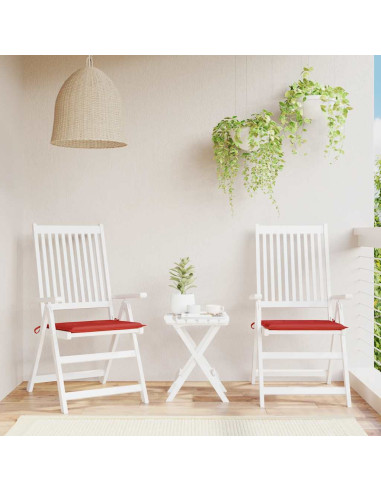 Cuscini per Sedia 2 pz Rossi 40x40x4 cm in Tessuto Oxford