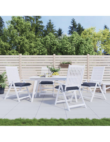 Cuscini per Sedia 4 pz Blu Marino 40x40x7 cm in Tessuto Oxford