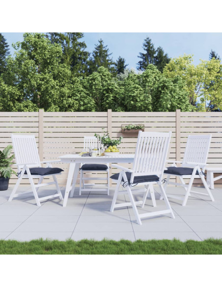 Cuscini per Sedia 4 pz Blu Marino 40x40x7 cm in Tessuto Oxford