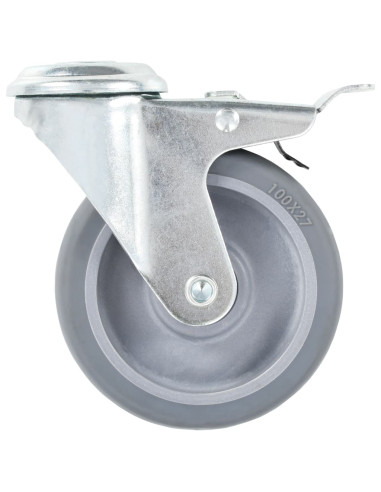 Ruote Girevoli con Foro per Bullone 24 pz 100 mm