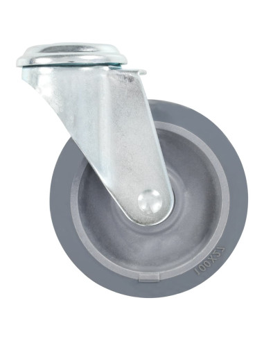 Ruote Girevoli con Foro per Bullone 16 pz 100 mm