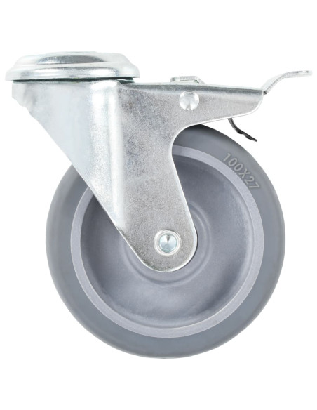 Ruote Girevoli con Foro per Bullone 16 pz 100 mm