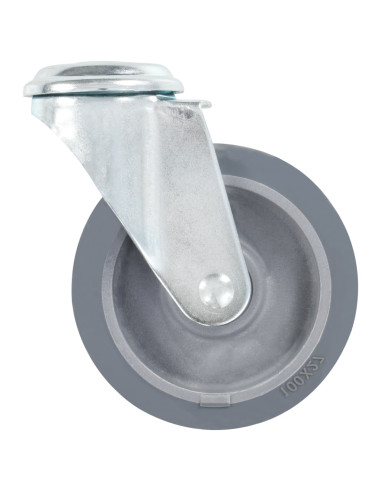 Ruote Girevoli con Foro per Bullone 32 pz 100 mm