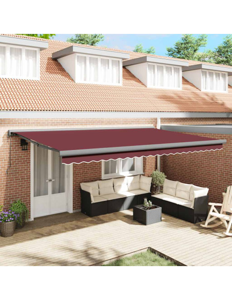 Tenda da Sole Retrattile Automatica Bordò 500x300 cm