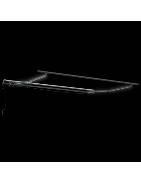 Tenda da Sole Retrattile Automatica con LED Marrone 300x250 cm