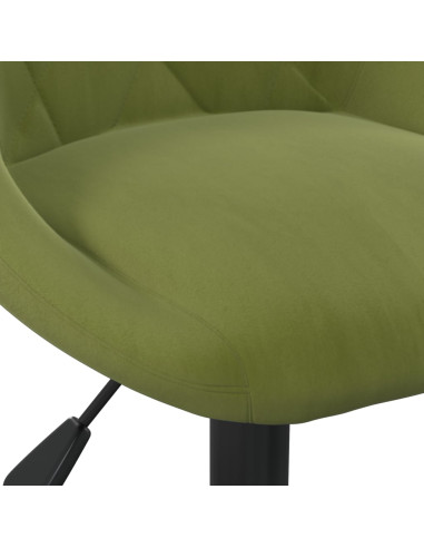 Sedia da Ufficio Verde Chiaro in Velluto