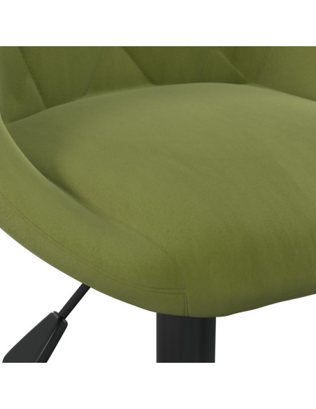 Sedia da Ufficio Verde Chiaro in Velluto