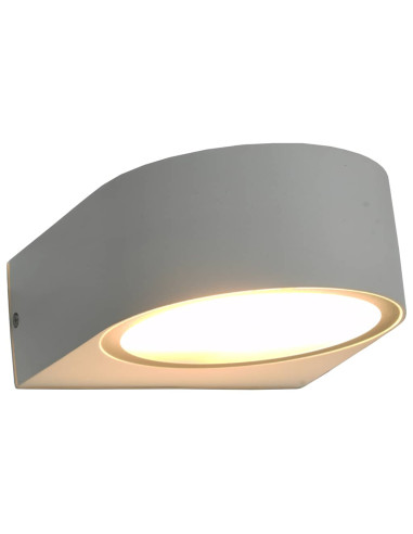 Lampade da Parete da Esterno 2 pz 11 W Bianche Rotonde