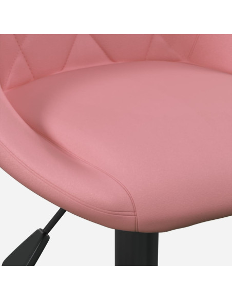 Sedia da Ufficio Rosa in Velluto