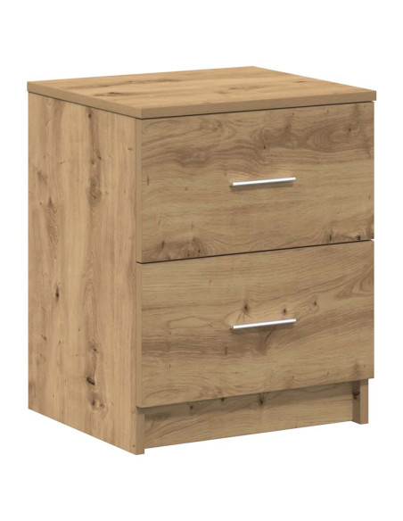 Comodino con 2 Cassetti Rovere Artigianale 40x36x50 cm