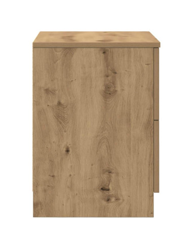 Comodino con 2 Cassetti Rovere Artigianale 40x36x50 cm