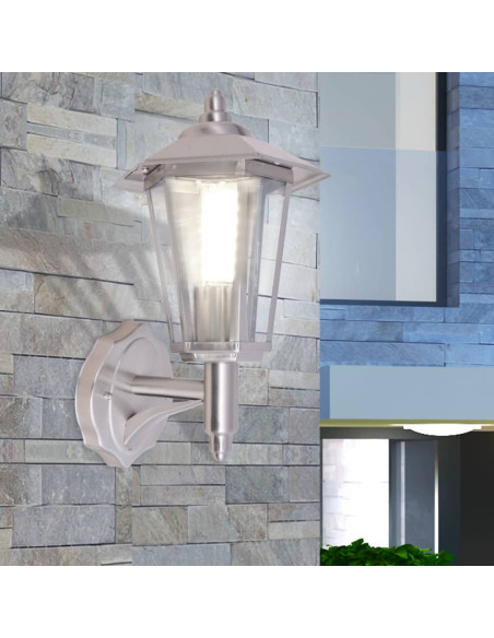 Lampada da parete per esterno in acciaio inox