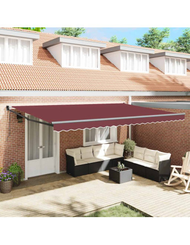 Tenda da Sole Retrattile Automatica Bordò 500x300 cm